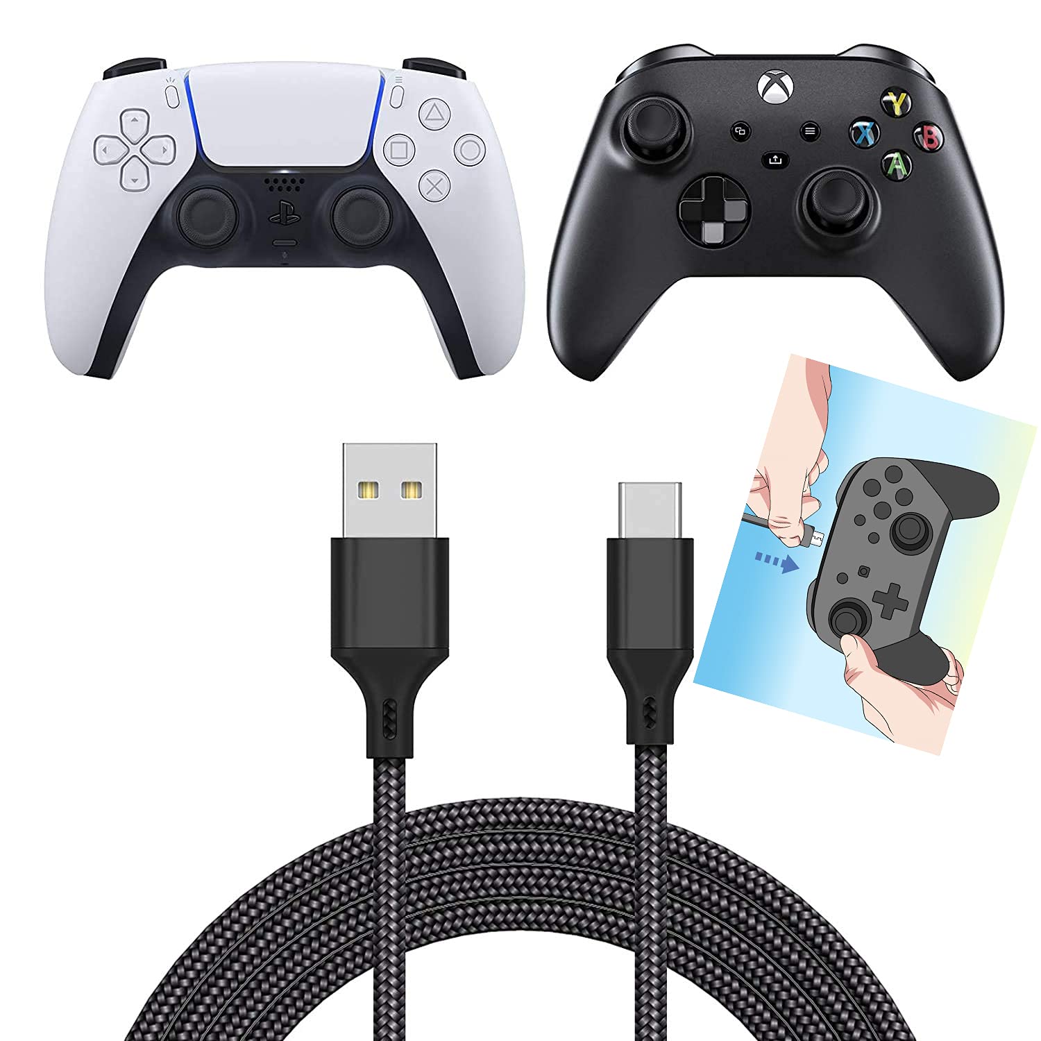 Buy Charging Cable for PS5 Controller Xbox Series X/S Controller