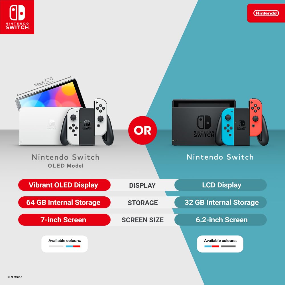Buy Nintendo Switch™ - OLED Model with White Joy-Con Online in Surat, Vadodara, Mumbai, Bengaluru, New Delhi, Kolkata, Jaipur & all over India at PSS Store.