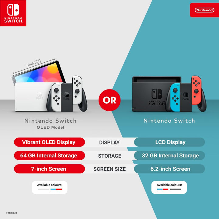 Buy Nintendo Switch™ - OLED Model with White Joy-Con Online in Surat, Vadodara, Mumbai, Bengaluru, New Delhi, Kolkata, Jaipur & all over India at PSS Store.