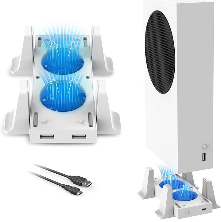 Buy Vertical Stand with Cooling Fans for Xbox Series S Online in Surat, Ahmedabad, Chennai, Hyderabad, Kolkata, Jaipur, Udaipur, Delhi & India at PSS Store.