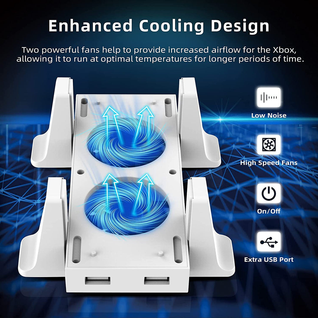 Buy Vertical Stand with Cooling Fans for Xbox Series S Online in Surat, Ahmedabad, Chennai, Hyderabad, Kolkata, Jaipur, Udaipur, Delhi & India at PSS Store.