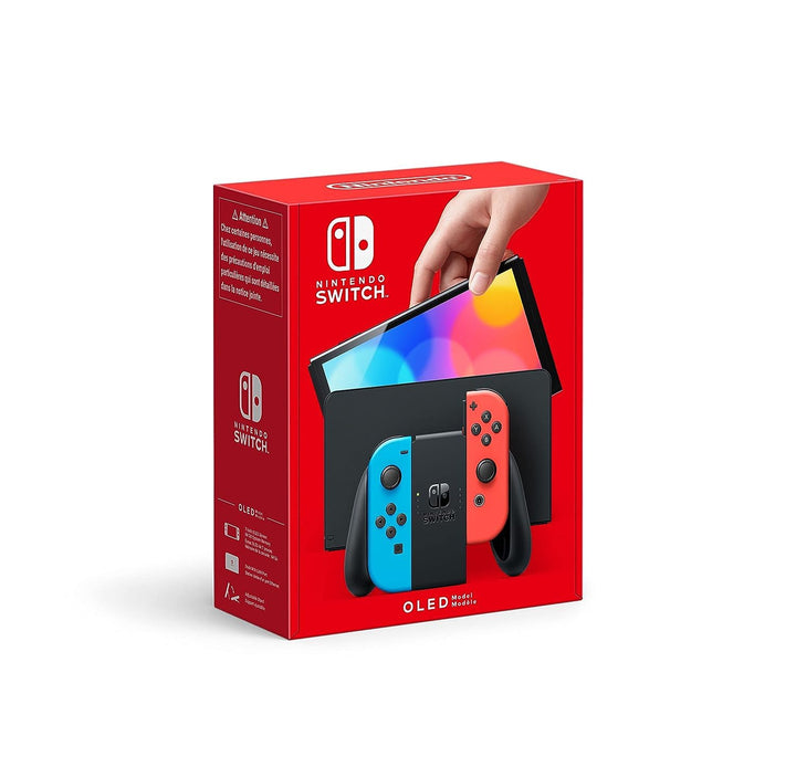 Nintendo Switch OLED model With Neon Red & Neon Blue Joy-Con With 512Gb Memory, 60games including (MODDED Console)