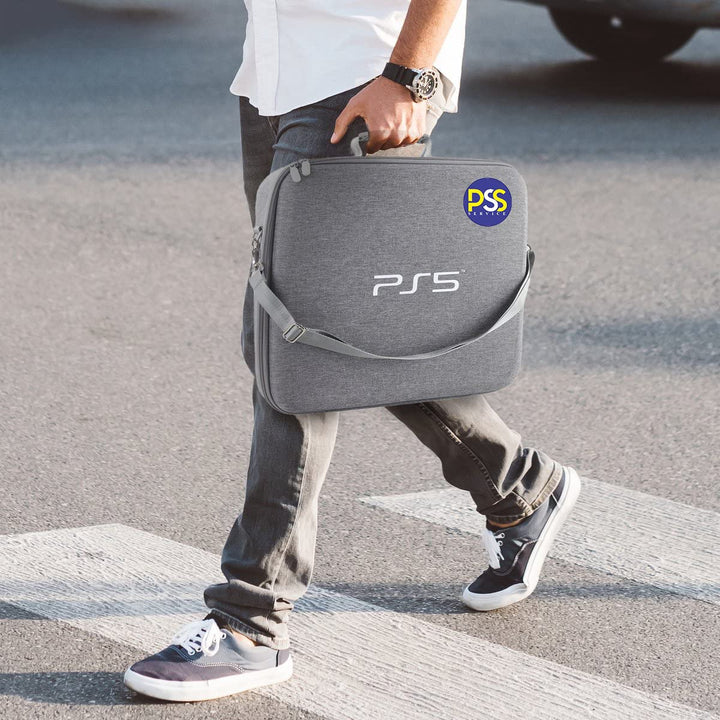 PSS Storage Bag for PS5, Carrying Case for PS5, Travel Bag for PS5, Carrying Case for PS5 Hard Shell, PS5 Travel Bag Waterproof and Shockproof Nylon Fabric